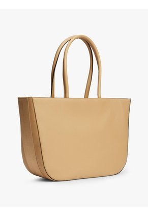 Bolso Beige Tote Tommy Icons Con Inscripción Tommy Hilfiger