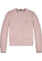 Saco Rosado De Punto Canal Global Stripe Para Niña Tommy Hilfiger de Tommy Hilfiger