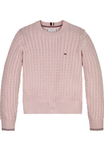 Saco Rosado De Punto Canal Global Stripe Para Niña Tommy Hilfiger Tommy Hilfiger
