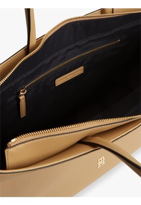 Bolso Beige Tote Tommy Icons Con Inscripción Tommy Hilfiger