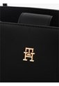 Bolso Negro Mini Satchel Con Insingia TH Tommy Hilfiger de Tommy Hilfiger