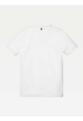 Camiseta Niño De Pico Y Algodón Orgánico Blanco Tommy Hilfiger