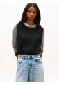Blusa Negra Sin Mangas Con Lazada En Mezcla De Lino Tommy Jeans de Tommy Hilfiger