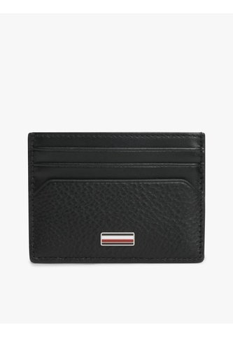 Tarjetero Negro De Cuero Con Insignia Distintiva Tommy Hilfiger Tommy Hilfiger