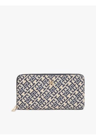 Billetera Azul TH Icon Con Diseño De Patrón De Monograma Jacquard Tommy Hilfiger Tommy Hilfiger