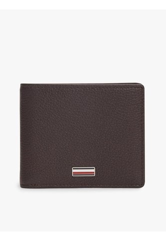Billetera Marrón Plegable De Cuero Con Insignia Distintiva Tommy Hilfiger Tommy Hilfiger