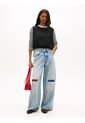 Blusa Negra Sin Mangas Con Lazada En Mezcla De Lino Tommy Jeans de Tommy Hilfiger