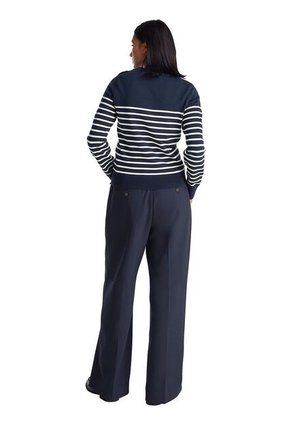 Saco Azul Oscuro De Cuello Redondo Con Botones Dorados Tommy Hilfiger