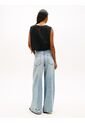 Blusa Negra Sin Mangas Con Lazada En Mezcla De Lino Tommy Jeans de Tommy Hilfiger