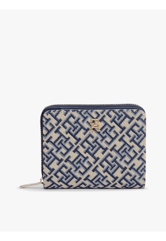 Billetera Azul Hilfiger Icon Con Monograma TH En Jacquard Tommy Hilfiger Tommy Hilfiger