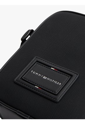 Bolso Negro Cruzado Foundation Con Logo Engomado Tommy Hilfiger