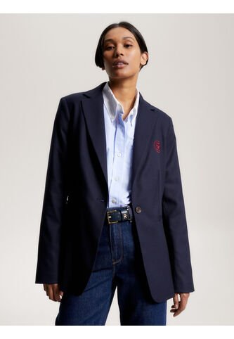 Americana Con Monograma Th Estilo Sello Mujer Azul Tommy Hilfiger Tommy Hilfiger