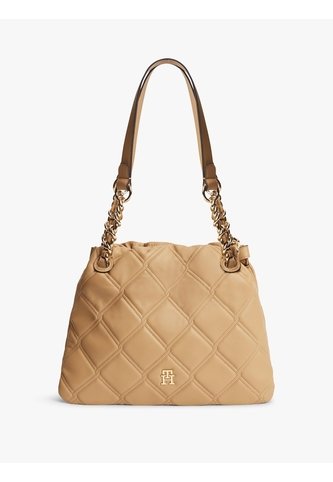 Bolso Beige Tote Acolchado Con Monograma TH Tommy Hilfiger Tommy Hilfiger