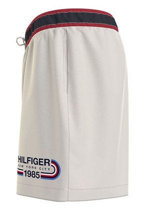 Pantaloneta De Baño Blanca Con Cordón Ajustable Para Hombre