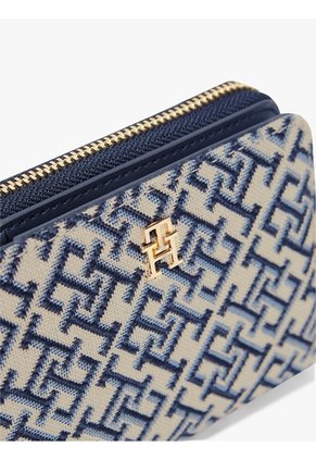 Billetera Azul Hilfiger Icon Con Monograma TH En Jacquard Tommy Hilfiger
