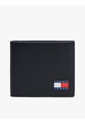 Billetera Negra Heritage De Cuero Tommy Hilfiger