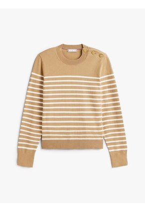 Saco Beige Con Botones Dorados Tommy Hilfiger