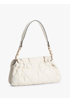 Bolso Beige De Hombro Acolchado Con Monograma TH Tommy Hilfiger