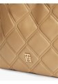 Bolso Beige Tote Acolchado Con Monograma TH Tommy Hilfiger de Tommy Hilfiger
