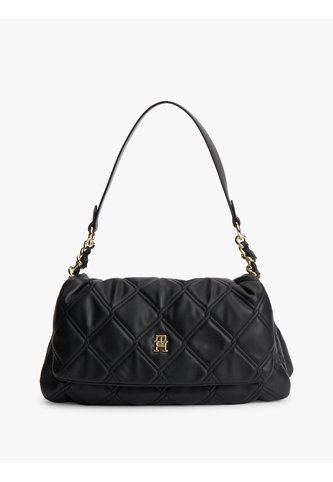 Bolso Negro De Hombro Acolchado Con Monograma TH Tommy Hilfiger Tommy Hilfiger