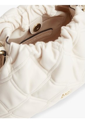 Bolso Beige Mensajero Acolchado Con Cadena Y Monograma Tommy Hilfiger