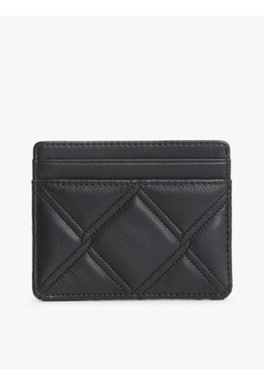 Tarjetero Negro TH Feminine Con Insignia Tommy Hilfiger