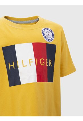 Camiseta Manga Corta De Cuello Redondo Con Logo Tommy Hilfiger