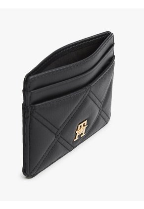 Tarjetero Negro TH Feminine Con Insignia Tommy Hilfiger