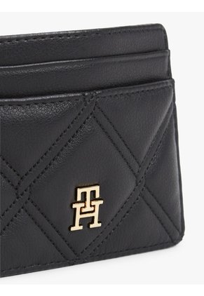Tarjetero Negro TH Feminine Con Insignia Tommy Hilfiger