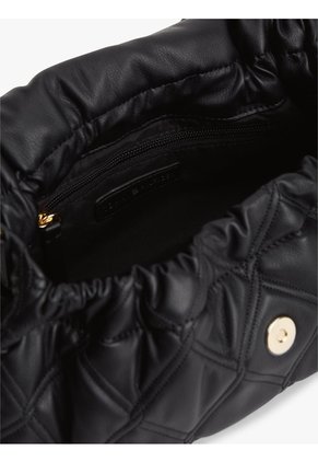 Bolso Negro De Hombro Acolchado Con Monograma TH Tommy Hilfiger