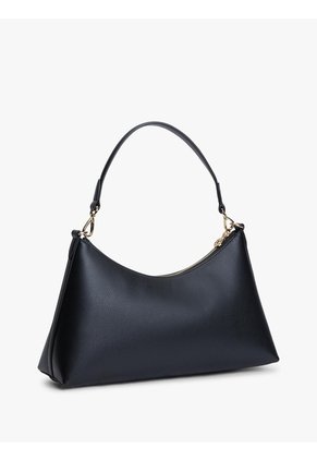 Bolso Negro De Hombro Tommy Icons Granulado Tommy Hilfiger