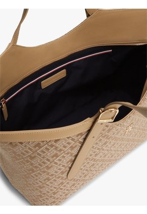 Bolso Beige Tote IM LATAM Jacquard Tommy Hilfiger
