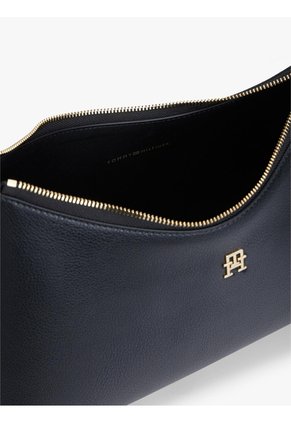 Bolso Negro De Hombro Tommy Icons Granulado Tommy Hilfiger