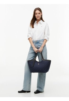 Bolso Azul Tote IM LATAM Jacquard Tommy Hilfiger