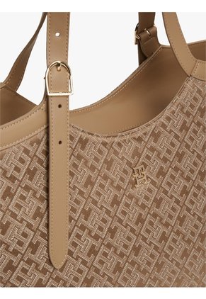Bolso Beige Tote IM LATAM Jacquard Tommy Hilfiger