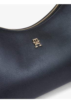 Bolso Negro De Hombro Tommy Icons Granulado Tommy Hilfiger