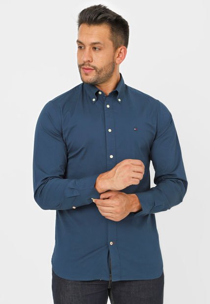Camisa Azul Tommy Hilfiger