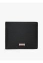 Billetera Negra Plegable De Cuero Con Insignia Distintiva Tommy Hilfiger de Tommy Hilfiger