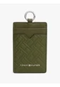 Tarjetero Verde Modern De Cuero Con Motivo De Logos Tommy Hilfiger de Tommy Hilfiger