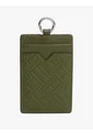Tarjetero Verde Modern De Cuero Con Motivo De Logos Tommy Hilfiger de Tommy Hilfiger