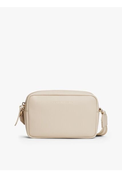 Bolso Beige Con Correa Cruzada Tejida Tommy Hilfiger