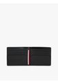 Billetera Negra Plegable De Cuero Con Insignia Distintiva Tommy Hilfiger de Tommy Hilfiger