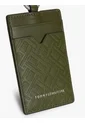 Tarjetero Verde Modern De Cuero Con Motivo De Logos Tommy Hilfiger de Tommy Hilfiger
