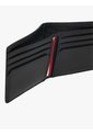 Billetera Negra Plegable De Cuero Con Insignia Distintiva Tommy Hilfiger de Tommy Hilfiger