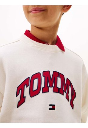 Saco Blanco De Cuello Redondo Con Logo Tommy Hilfiger