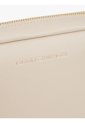 Bolso Beige Con Correa Cruzada Tejida Tommy Hilfiger