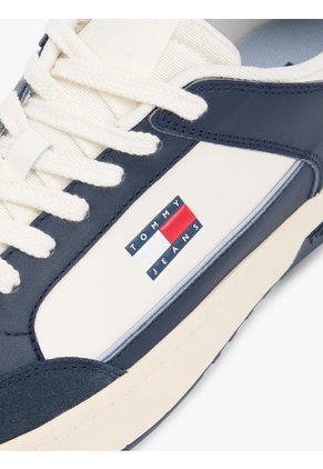 Tenis Azul Oscuro Cupsole De Cuero Tommy Hilfiger