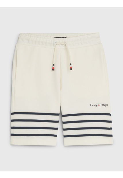 Pantalón Corto De Chándal Con Rayas Marineras Niño Blanco Tommy Hilfiger