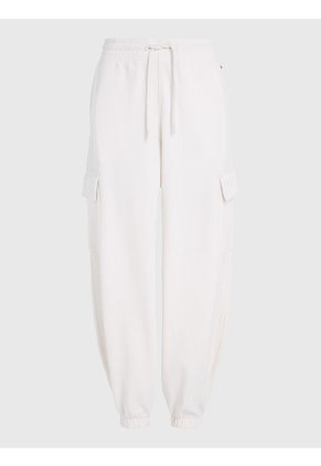 Joggers Blanco Acanalados Con Bolsillos Cargo Tommy Jeans