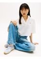 Camisa Blanca Amplia De Manga Corta Y Tapeta Abierta Tommy Jeans de Tommy Hilfiger